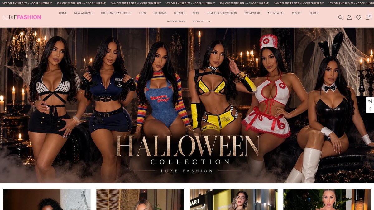 Shop Luxe Fashion live storefront screenshot